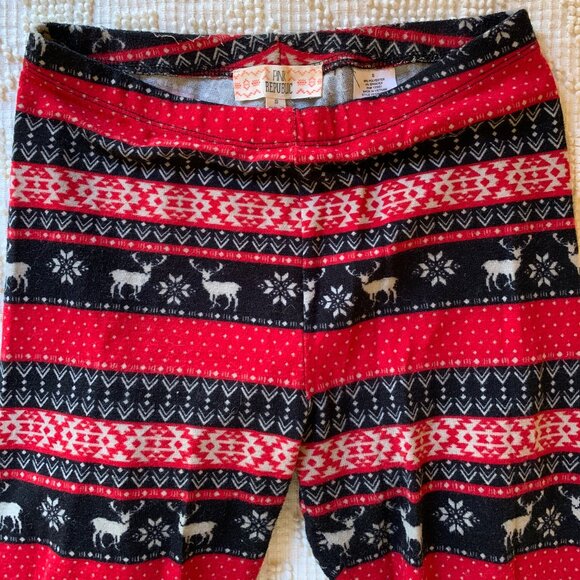 Pink Republic Christmas Reindeer Leggings - Picture 1 of 3